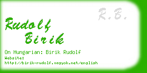 rudolf birik business card